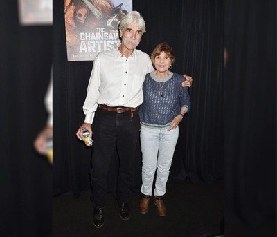 Sam Elliott and Katharine Ross at The Chainsaw Artist gallery event in LA in 2019. 