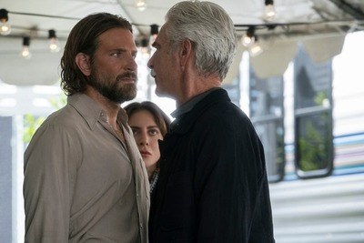 Sam Elliott and Bradley Cooper from a scene in A Star is Born.