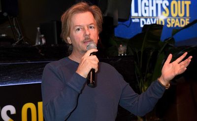 David Spade speaks at the show premiere.