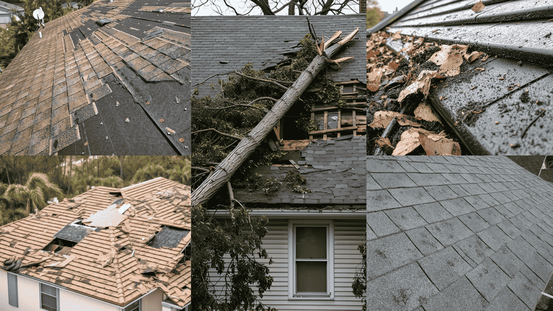 common types of roof storm damage