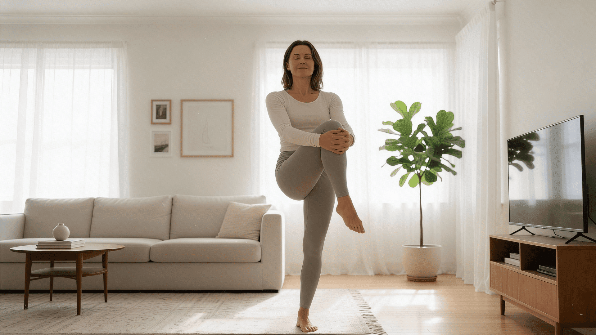 knee hug stretch