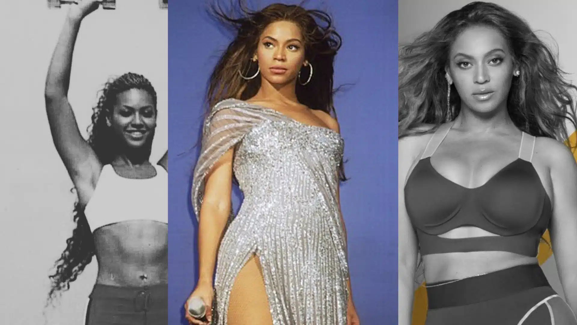 beyonce photos show her working out and performing on stage while eating wholesome fruit nuts and leafy vegetables